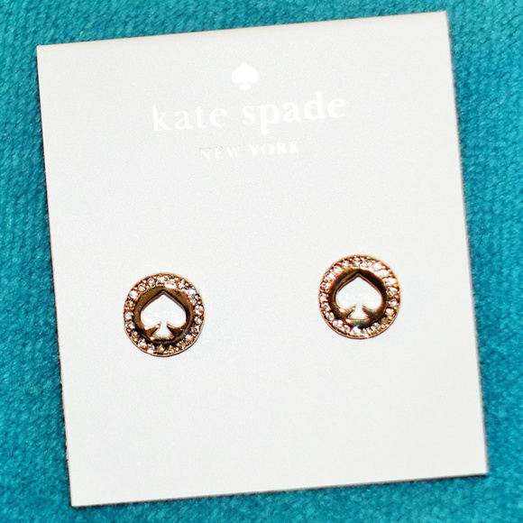 Kate Spade Spot the Spade Pave Halo Spade Studs - Picture 2 of 3